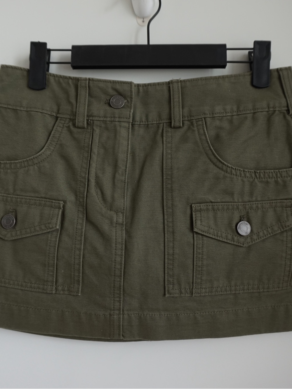 Sunday Best Olive Utility Mini Skirt